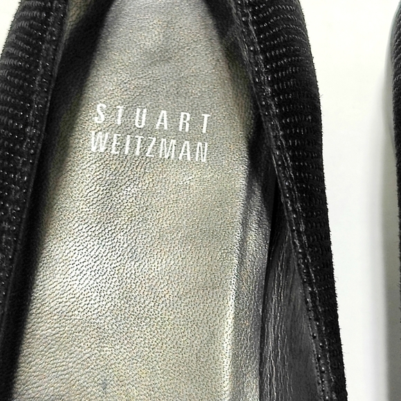 Stuart Weitzman Shoes Casual Slip On  Black Women's Wedge Loafer Size 7.5 - Picture 6 of 10
